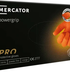 Перчатки нитриловые POWERGRIP (размер L) оранжевые 50шт /упак